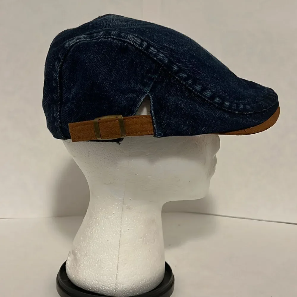 Kb Ethos Solid Cotton Gatsby Cap Mens Denim Hat Golf‎